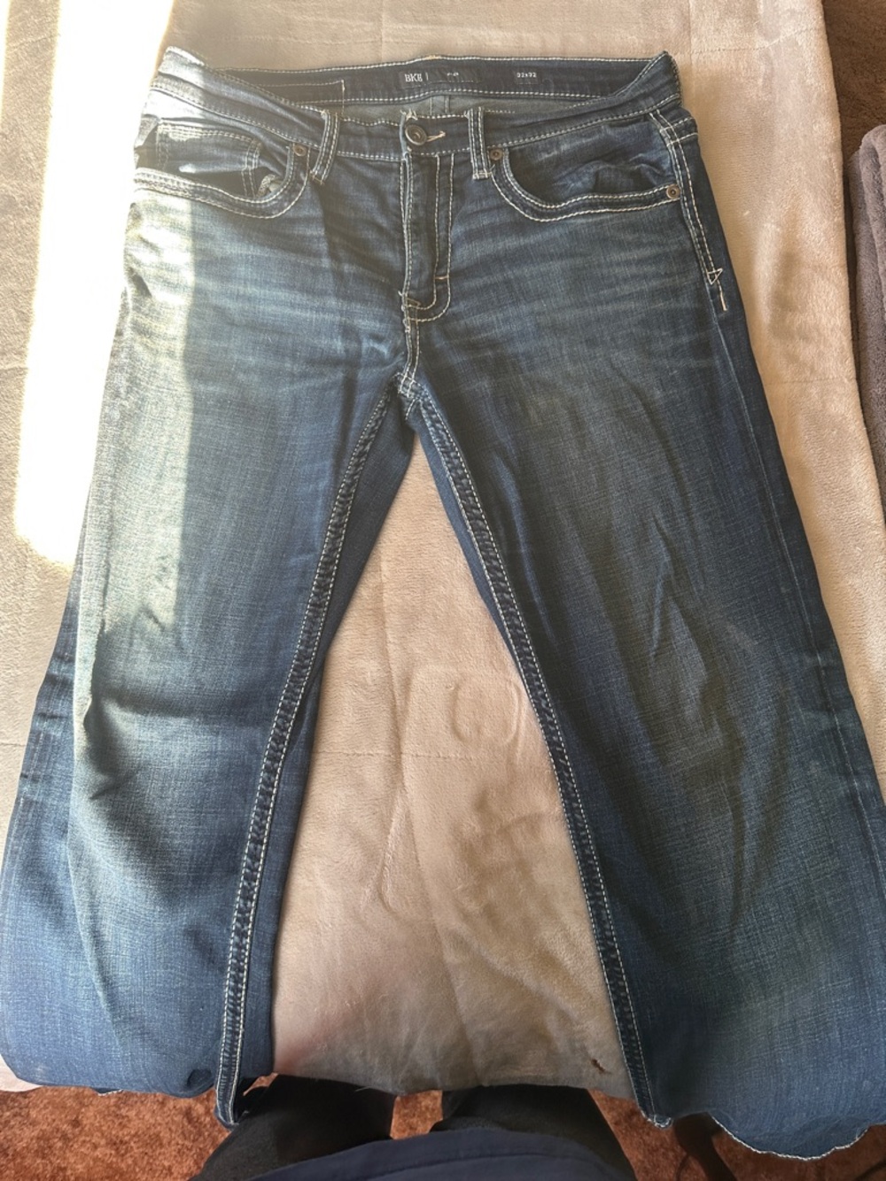 BKE Men’s Dark Indigo Bootcut Jeans